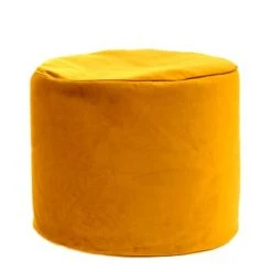 Jumbo Bag Poufs Pouf Rond D'intérieur En Velours Sauge -Chaise Soldes 2024 pouf rond d interieur en velours curry