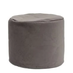 Jumbo Bag Poufs Pouf Rond D'intérieur En Velours Sauge -Chaise Soldes 2024 pouf rond d interieur en velours onyx