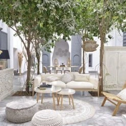 Maisons Du Monde Poufs Pouf Rond En Coton Imprimé -Chaise Soldes 2024 pouf rond en coton imprime 1000 3 32 165549 6