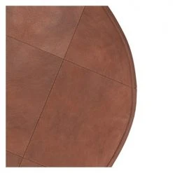 Rendez Vous Déco Poufs Pouf Rond En Cuir Camel -Chaise Soldes 2024 pouf rond en cuir camel 4