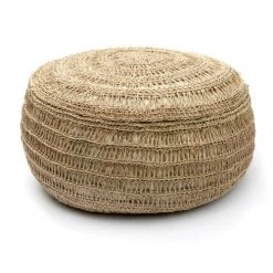 Bazar Bizar Poufs Pouf Rond En Herbe De Mer Naturel D60