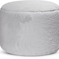 Sitting Point Poufs Pouf Rond Fausse Fourrure Douce Gris Clair Diamètre 50x30cm -Chaise Soldes 2024 pouf rond fausse fourrure douce gris clair diametre 50x30cm 4