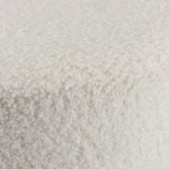 MACABANE Poufs Pouf Rond Tissu Bouclette Blanc Pieds Croisés Métal Noir -Chaise Soldes 2024 pouf rond tissu bouclette blanc pieds croises metal noir 4