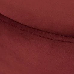 MACABANE Poufs Pouf Rond Tissu Velours Bordeaux Pieds Métal -Chaise Soldes 2024 pouf rond tissu velours bordeaux pieds metal 2