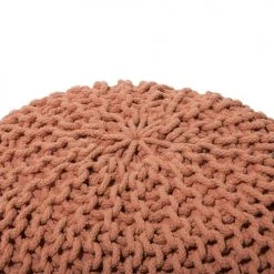 Beliani Poufs Pouf Rouille 50 X 35 Cm -Chaise Soldes 2024 pouf rouille 50 x 35 cm 2