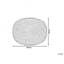 Beliani Poufs Pouf Rouille 50 X 35 Cm -Chaise Soldes 2024 pouf rouille 50 x 35 cm 5