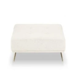 Micadoni Home Poufs Pouf Tissu Structuré Beige Clair -Chaise Soldes 2024 pouf tissu structure beige clair 3