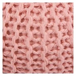 Rendez Vous Déco Poufs Pouf Tricot Rond En Coton Rose Poudré -Chaise Soldes 2024 pouf tricot rond en coton rose poudre 3