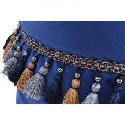 ReCollection Poufs Pouf Velours Bleu H38cm -Chaise Soldes 2024 pouf velours bleu h38cm 5