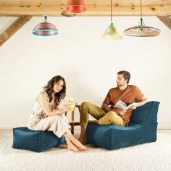 Sitting Point Poufs Repose-pied D'intérieur Aspect Velours Pétrole 55x65x35cm -Chaise Soldes 2024 repose pied d interieur aspect velours petrole 55x65x35cm 2