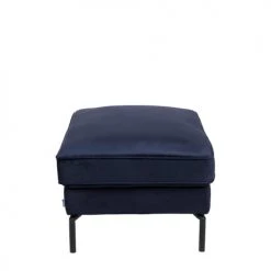 Drawer Repose-pieds En Velours Bleu Marine -Chaise Soldes 2024 repose pieds en velours bleu marine 3