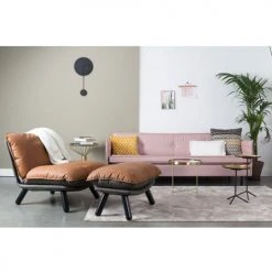 Zuiver Repose-pieds Repose Pieds Simili Cognac -Chaise Soldes 2024 repose pieds simili cognac 3