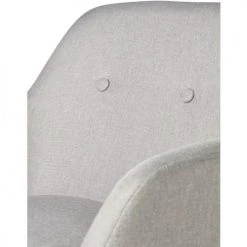 ATHM DESIGN Fauteuils Rocking Chair Assise Tissu Gris Clair Pieds Métal Noir -Chaise Soldes 2024 rocking chair assise tissu gris clair pieds metal noir 3