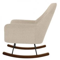 Rendez Vous Déco Fauteuils Rocking-chair Beige Effet Laine Bouclette En Tissu -Chaise Soldes 2024 rocking chair beige effet laine bouclette en tissu 5