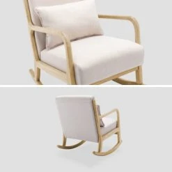 Alice's Garden Fauteuils Rocking Chair Design Tissu Beige Et Bois - Lorens Rocking 4 Alice's Garden Fauteuils Rocking Chair Design Tissu Beige Et Bois - Lorens Rocking -Chaise Soldes 2024 rocking chair design tissu beige et bois lorens rocking 4