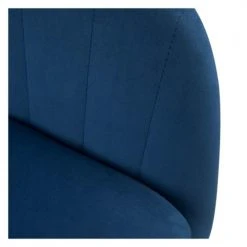 Rendez Vous Déco Fauteuils Rocking-chair En Velours Bleu Et Pieds En Métal Et Bois -Chaise Soldes 2024 rocking chair en velours bleu et pieds en metal et bois 4