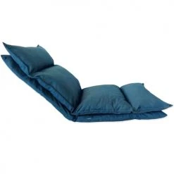 Mobili Rebecca Fauteuils Siège De Sol Rembourré En Métal Et Polyester Bleu Foncé -Chaise Soldes 2024 siege de sol rembourre en metal et polyester bleu fonce 3
