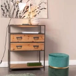 Mathi Design Poufs Tabouret Pouf Velours Vert -Chaise Soldes 2024 tabouret pouf velours vert 1