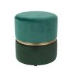 Mathi Design Poufs Tabouret Pouf Velours Vert