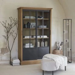 Maisons Du Monde Poufs Tabouret Rond Gris Clair Et Noir -Chaise Soldes 2024 tabouret rond gris clair et noir 1000 11 22 215231 5